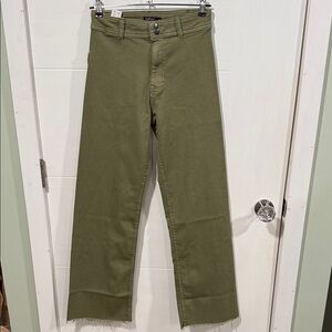 Buffalo David Bitton Women’s Adele High Waist Wide Leg Olive Pants